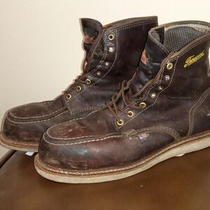 Thorogood 804-3600 Men's WP 6"  Leather Moc Steel Toe Work Boots Brown Size 11 D